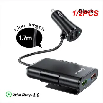 1 / 2PCS port USB autós töltő gyorstöltés QC3.0 5.6ft hosszabbító kábel 12 mobiltelefonhoz Vezetési felvevő gyors Kép