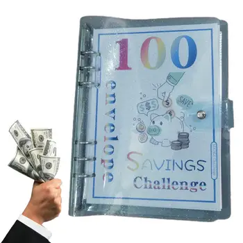 100 Boríték kihívás Iratrendező Pénz kihívás Binder költségvetési iratgyűjtő készlet Pénz kihívás Iratgyűjtő boríték megtakarítás Kép