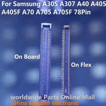 10db-200db Samsung A30S esetén A307 A40 A405 A405F A70 A705 A705F USB töltő töltő dokkoló dugó FPC csatlakozó a fedélzeten 78PIN Kép