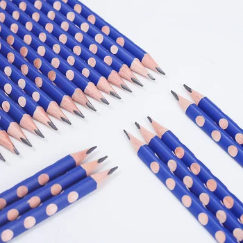 10PCS süllyesztett háromszög toll HB testtartás korrekció toll lyuk ceruza iskolai levélpapír aranyos ceruzák Kép