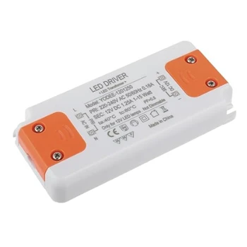 12V 15W LED transzformátor LED kisfeszültségű transzformátor az ábra szerint műanyag G4 MR16 MR11 GU4 GU5.3 LED lámpához Kép