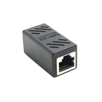 1Pc Extender Anya anya csatlakozó Ethernet kábel Hálózati LAN adapter Internet csatoló hosszabbító átalakító Kép
