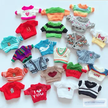 24 típus 20cm baba ruha Plüss baba ruhák Kötött pulóver Kitömött játékok Babák Kiegészítők Koreához Kpop EXO Idol babák ajándék Kép