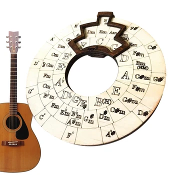 3Piece Melody Music Wheel Circle Of Fifths Wheel Guitar Learning Tool Fa dallam eszköz Kép