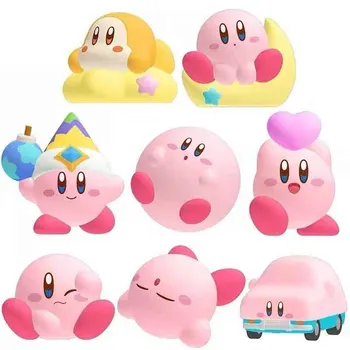 Anime Kawaii Kirby Blind Box Aranyos rajzfilm Kirby Figurine Kézzel készített dísz játék autó kiegészítők Asztali dekoráció Karácsonyi ajándék Kép