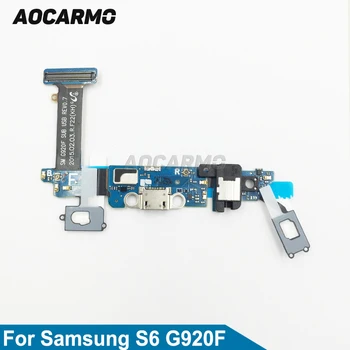  Aocarmo USB töltő töltő port Dokkoló Flex kábel alkatrészek Samsung Galaxy S6 G920F készülékhez Kép