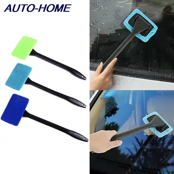 Autós ablaktisztító kefe készlet Szélvédőtisztító mosóeszköz belső Autós üvegtörlő hosszú fogantyúval Autós kiegészítők Kép
