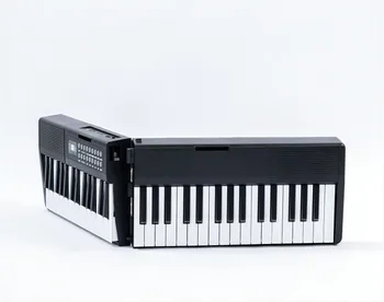 BDMUSIC összecsukható elektronikus billentyűzet 61 billentyűs hordozható zongora billentyűzet Bluetooth elektronikus zongora for2.0 Kép
