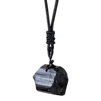 csakra medál lánccal fekete nyers kristály medál csakra nyaklánc női medál nyakláncok munkához Otthoni vásárlás Társkereső Kép