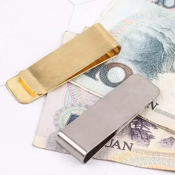 Design Chic bankjegytartó 2 szín Pénz fém tartó ezüst fém bilincs Pénztárca Készpénz bilincs Hitelkártya azonosító klipek Pénzcsipesz Kép