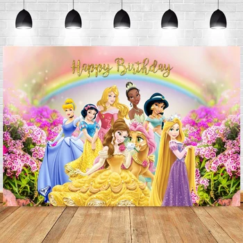 Disney hercegnő Hamupipőke háttér lányok Hófehérke boldog születésnapot party fénykép háttérkép banner dekorációs stúdió Kép