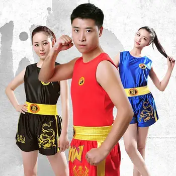 Dragon Pattern Taekwondo Boxing Muay Thai Unisex ujjatlan felső rövidnadrág szett Kép
