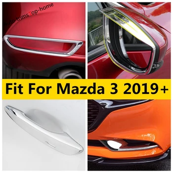 Első / hátsó ködlámpák / visszapillantó tükörkeret / ajtófogantyú tálfedél burkolat a Mazda 3 2019 - 2023 Chrome-tartozékokhoz Kép