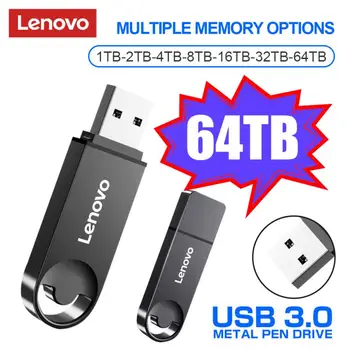 Eredeti Lenovo 64TB USB flash meghajtó USB 3.0 interfész kulcs USB nagysebességű flash lemez 32TB pen drive 2TB laptophoz USB Pendrive Kép
