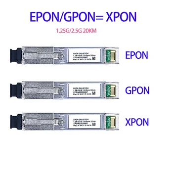 GPON/EPON/XPON SFP ONU stick MAC SC csatlakozóval DDM pon 1.25G/2.5G 1310nm/1490nm modul Kép