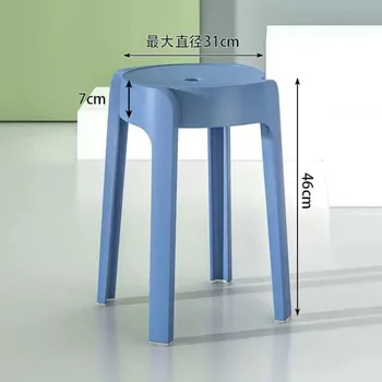 Hh306 A műanyag széklet sűrített háztartás egymásra rakhatja a kerek székletet és a széklet egyszerűségét nettó piros divat Kép