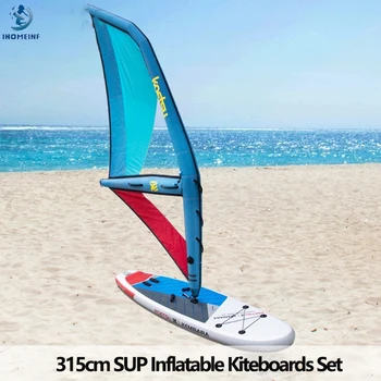 Hordozható álló szörfkészlet víz SUP felfújható sárkánydeszkák dupla farokuszonyokkal Felfújható álló paddleboard SUP deszka Kép