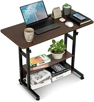 Irodai íróasztalok álló magasság Kis laptop íróasztal tárolóval kis helyekre Számítógép asztal kanapé hálószobákhoz mobil Kép