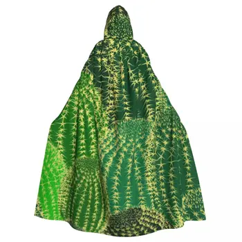 Kapucnis köpeny Uniszex köpeny kapucnival Kaktusz minta köpeny Vámpír boszorkány Cape Cosplay jelmez Kép