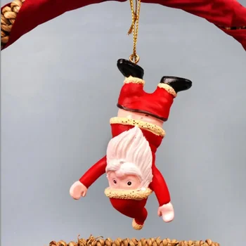 Kis függő Mikulás medál karácsonyfa dekoráció Karácsonyi ablak kijelző Ajándék dekoráció Kis karácsonyi dekoráció Kép