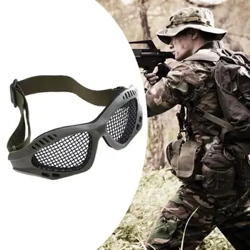 Kültéri taktikai szemvédő szemüvegek paintball védőszemüveg vadászat Airsoft háló szemüveg fém hálós szemüveg túrázás sport szemüveg Kép
