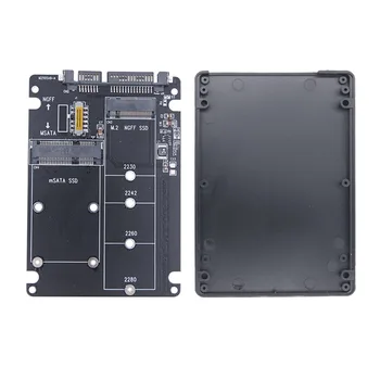 M.2 NGFF MSATA SSD SATA 3.0 adapterkártya 2 az 1-ben átalakító kártya M.2 SSD adapter kártya Külső merevlemez-ház Kép