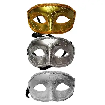 Masquerade Mask Vintage stílusú arcfedő Jelmez kiegészítők Halloween Masquerade Evening Stage Performance Night Club Kép