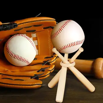 Mini baseball ütőkonzol Baseball tartó baseball állvány Szuvenír Új golf fa labda kijelző Tenisz támogató labdatartó Kép