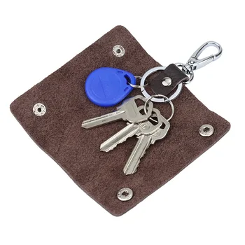 Minimalista mini kulcstartó pénztárca kulcstartóval Férfi női bőr kulcstartó Szervező táskák Klasszikus házvezetőnő Kulcstartók Kulcstartó Kép