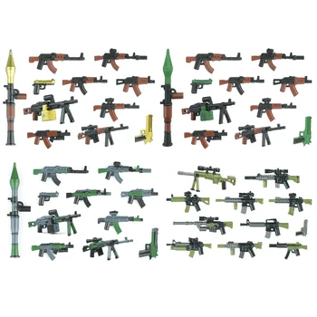 Modern különleges erők figurái Katonai fegyver kiegészítők Építőelemek Hadsereg katona Városi rendőrség Többszínű AK kockák Játékok Kép