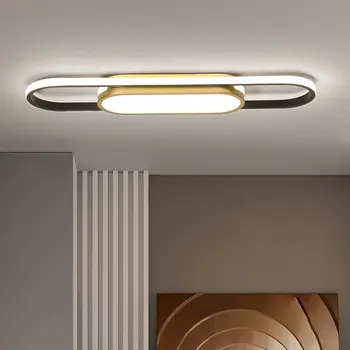 Modern LED süllyesztett mennyezeti lámpák távirányítóval szabályozható 2,3ft akril lineáris mennyezeti nappali (40W/3000-6500K) Kép