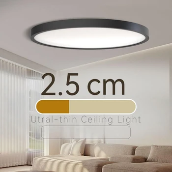  Nagy 20 hüvelykes mennyezeti lámpák kerek 2,5 cm-es szuper vékony LED mennyezeti lámpák a szoba szabályozható üzemmódjához Panellámpa a nappalihoz Kichen lámpa Kép