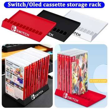 Nintendo Switch asztali kártyához doboztartó kazettás tároló állvány játék lemez tároló konzol állvány kapcsolóhoz OLED NS tartozékok Kép