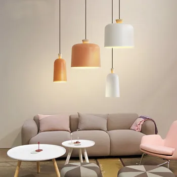 Nordic minimalista függőlámpák Art Fashion alumínium lámpabúra LED csillárok dekorációhoz Étterem függő lámpatest Kép