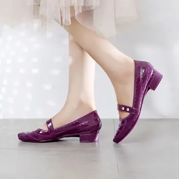 Szandálok Gumicipők Női rövid cső Divat Esőcsizma Éksarok vízálló csúszásmentes cipők Női egyéni cipők Kép