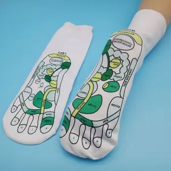 Teljes angol illusztráció Pamut poliészter lábpont zokni Fizioterápia Masszázs láb reflexológia Zokni Akupresszúrás zokni Kép