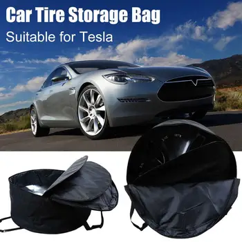 Tesla Model3/Y esetén Új kerékagy-szervező csomag Keréktárcsa Tárolótáska Elosztó sapka Hordozható hordozó táska Autós agysapka Auto Kép