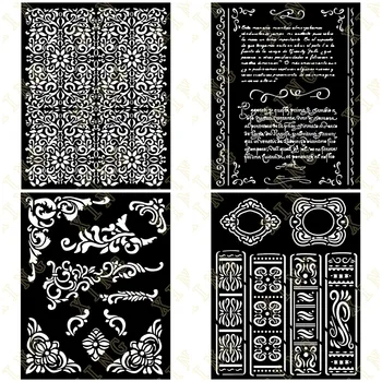 Textúra betűk Könyvek Rétegezés Sablonok Festés DIY scrapbook Színezés Dombornyomás Papírkártya Album Kézműves dekoratív sablon Új Kép