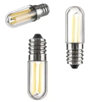  tétel szabályozható Mini E14 E12 LED hűtőszekrény fagyasztó izzószálas lámpa COB izzók 1W 2W 4W meleg / hideg fehér lámpa 110V 220V Kép