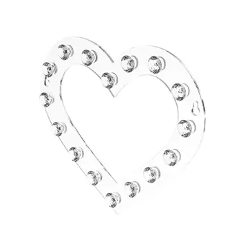 Ékszer szervező Szív alakú, 16 horoggal Akril nyaklánc horog Dekoratív nyaklánc tartó medálokhoz Nyakláncok Karkötők Kép