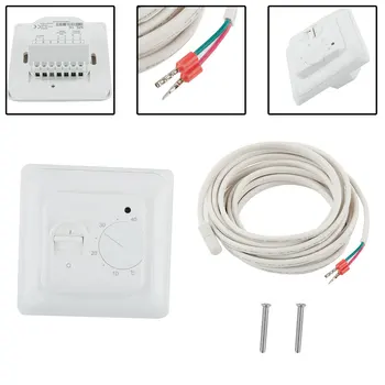 érzékelő kábel termosztát termosztát alsó fehér szín 16A vezérlőkapcsoló Padlóérzékelő fűtés Otthoni fűtési rendszer Kép